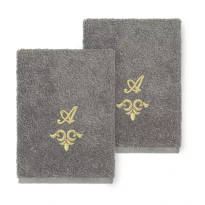 Linum Home Textiles Monica Gold Embellished 2-pc. Washcloth