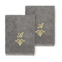 Linum Home Textiles Monica Gold Embellished 2-pc. Washcloth