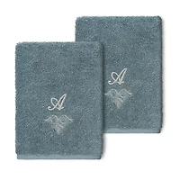 Linum Home Textiles Monica Silver 2-pc. Embellished Washcloth