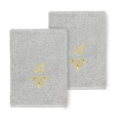 Linum Home Textiles Monica Gold 2-pc. Embellished Washcloth