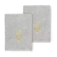 Linum Home Textiles Monica Gold 2-pc. Embellished Washcloth