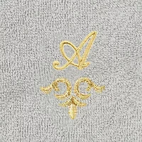 Linum Home Textiles Monica Gold 2-pc. Embellished Washcloth