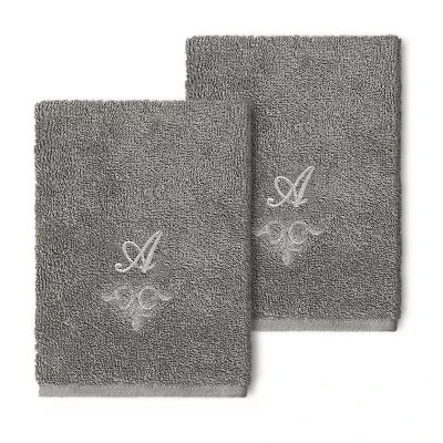 Linum Home Textiles Monica Silver Embellished 2-pc. Washcloth