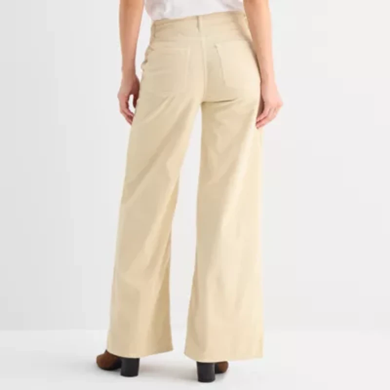 a.n.a Womens Wide Leg High Rise Trouser