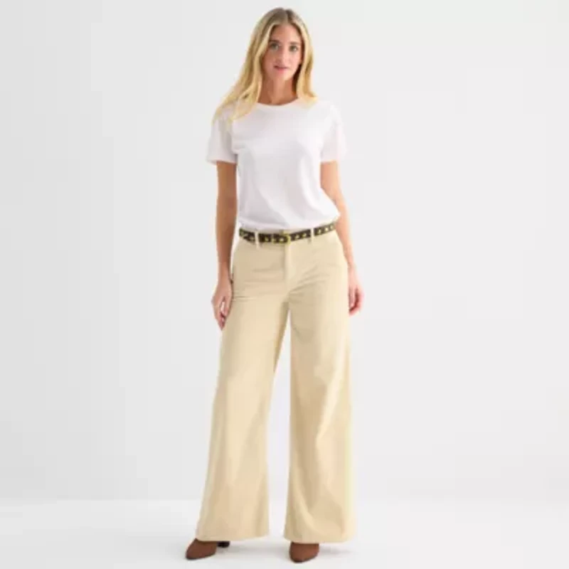 a.n.a Womens Wide Leg High Rise Trouser