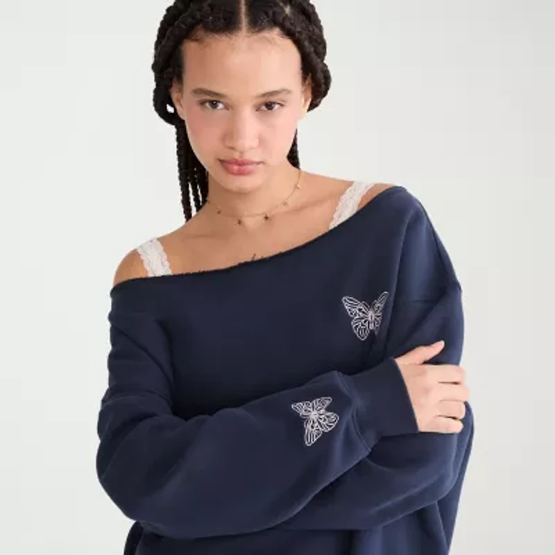 AEROPOSTALE Womens Juniors Long Sleeve Sweatshirt