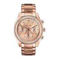 Caravelle New York® Womens Rose-Tone Bracelet Chronograph Watch 44L117