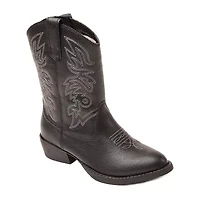 Deer Stags Little & Big Kid Unisex Ranch Block Heel Cowboy Boots