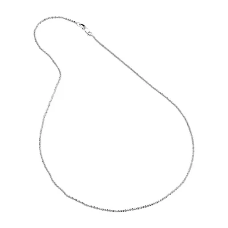 14K White Gold 16-20" 1.4mm Crisscross Chain