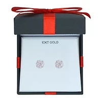 Cubic Zirconia 10K Gold 6mm Stud Earrings