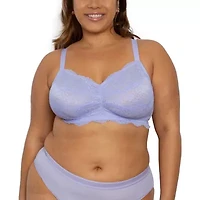 Curvy Couture Luxe Lace Wireless Bralette-1348