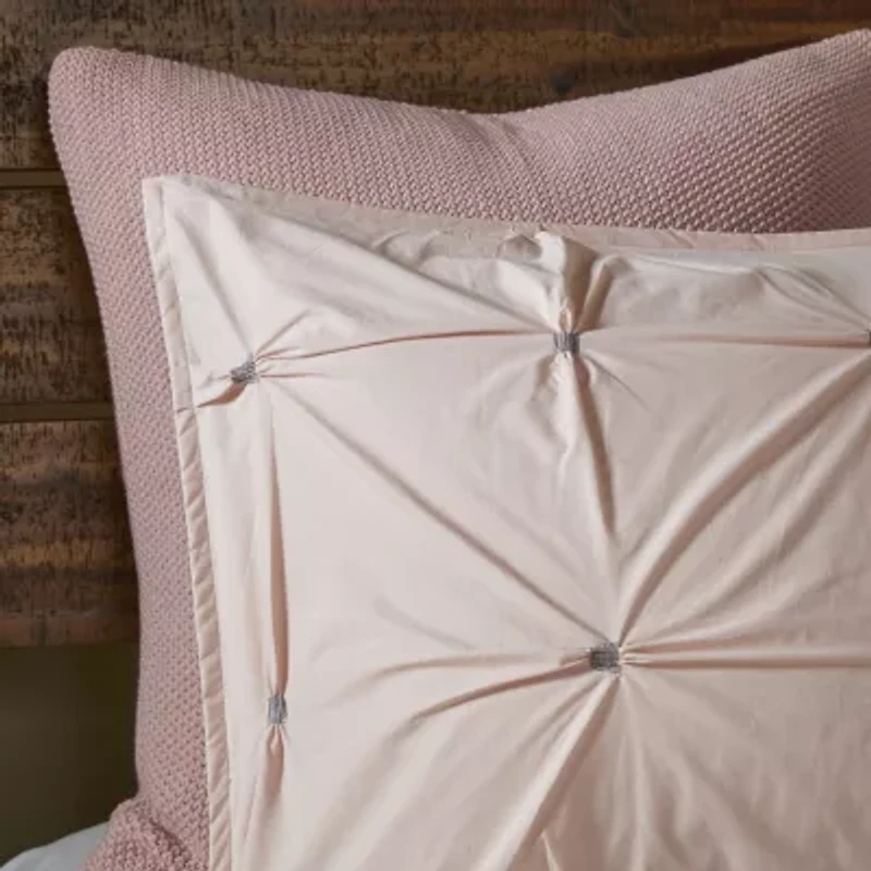 Ink+Ivy Masie 3 Piece Embroidered Cotton Duvet Cover Set