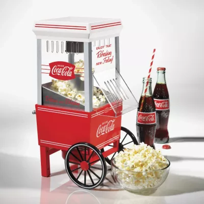Nostalgia Coca-Cola 12-Cup Hot Air Popcorn Maker