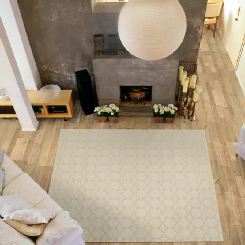 Garland Sparta Geometric Stain Resistant Indoor Square Area Rug