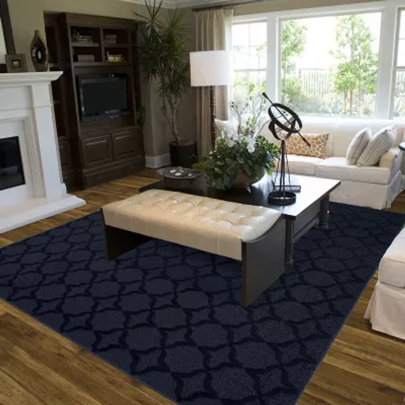 Garland Sparta Geometric Stain Resistant Indoor Rectangular Area Rug