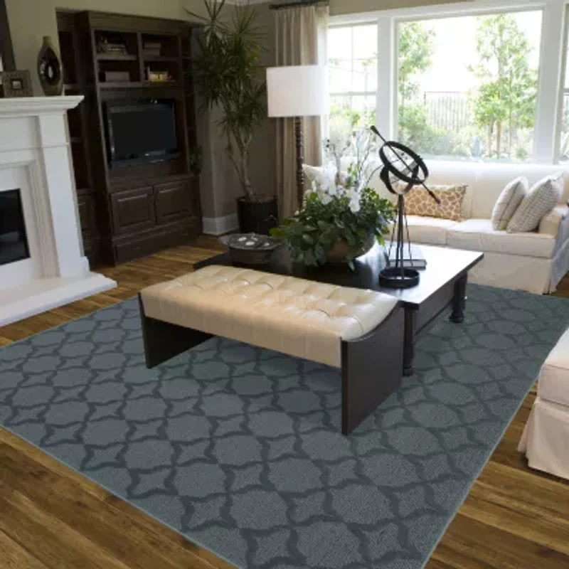 Garland Sparta Geometric Stain Resistant Indoor Rectangular Area Rug