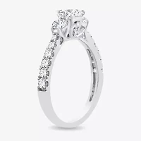 Love Lives Forever (H-I / Si1-Si2) Womens CT. T.W. Lab Grown White Diamond 10K Gold Pear 3-Stone Engagement Ring