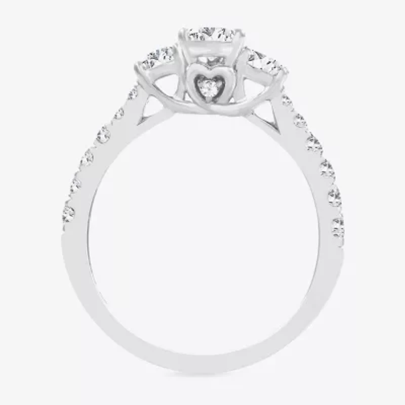 Love Lives Forever (H-I / Si1-Si2) Womens CT. T.W. Lab Grown White Diamond 10K Gold Pear 3-Stone Engagement Ring