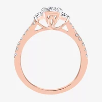 Love Lives Forever (H-I / Si1-Si2) Womens CT. T.W. Lab Grown White Diamond 10K Gold 3-Stone Engagement Ring