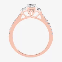 Love Lives Forever (H-I / Si1-Si2) Womens CT. T.W. Lab Grown White Diamond 10K Gold 3-Stone Engagement Ring