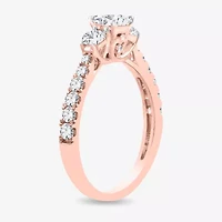 Love Lives Forever (H-I / Si1-Si2) Womens CT. T.W. Lab Grown White Diamond 10K Gold Pear 3-Stone Engagement Ring