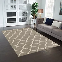 Maples Lattice Skid Resistant Indoor Rectangular Area Rug