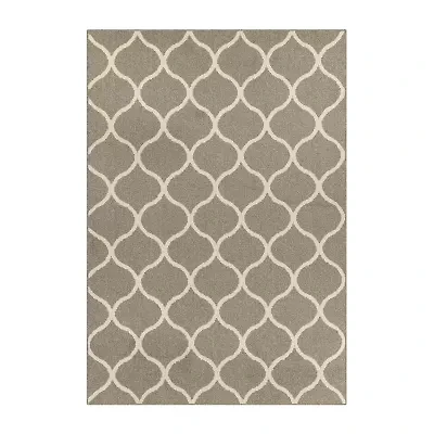 Maples Lattice Skid Resistant Indoor Rectangular Area Rug