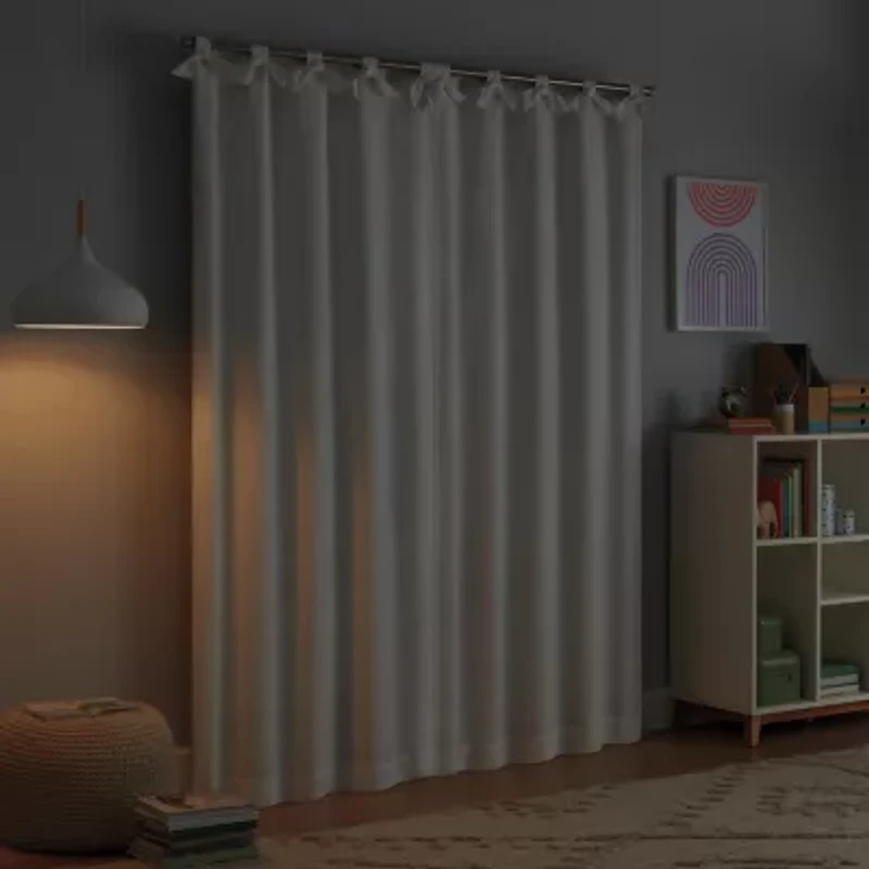 Eclipse Kids Bow Tab Top Blackout Single Curtain Panel