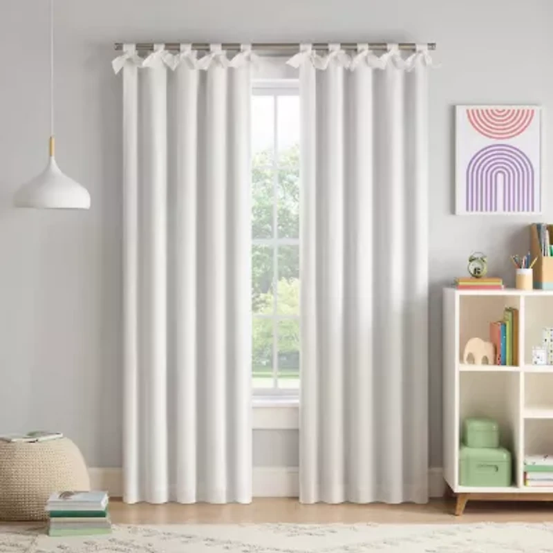 Eclipse Kids Bow Tab Top Blackout Single Curtain Panel