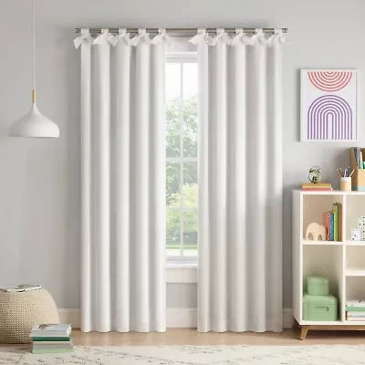 Eclipse Kids Bow Tab Top Blackout Single Curtain Panel