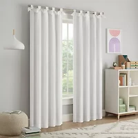 Eclipse Kids Bow Tab Top Blackout Single Curtain Panel