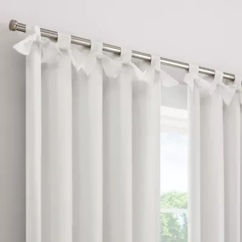 Eclipse Kids Bow Tab Top Blackout Single Curtain Panel