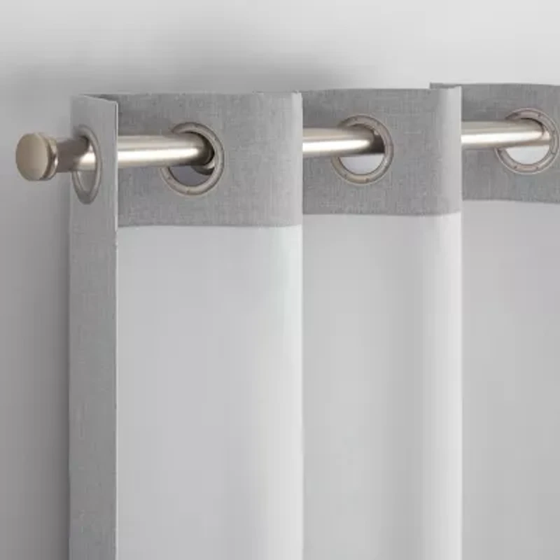 Eclipse Kids Chambray Grommet Top Blackout Single Curtain Panel