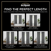 Eclipse Kids Chambray Grommet Top Blackout Single Curtain Panel