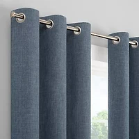 Eclipse Kids Chambray Grommet Top Blackout Single Curtain Panel