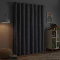 Eclipse Kids Dot Clip Rod Pocket Blackout Single Curtain Panel