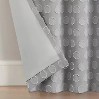 Eclipse Kids Dot Clip Rod Pocket Blackout Single Curtain Panel