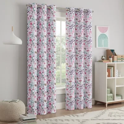 Eclipse Kids Mushroom Grommet Top Blackout Single Curtain Panel