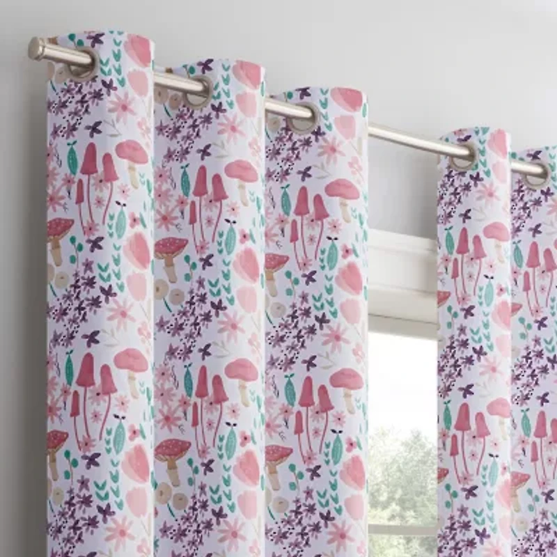 Eclipse Kids Mushroom Grommet Top Blackout Single Curtain Panel