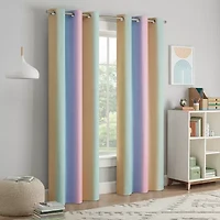 Eclipse Kids Rainbow Grommet Top Blackout Single Curtain Panel
