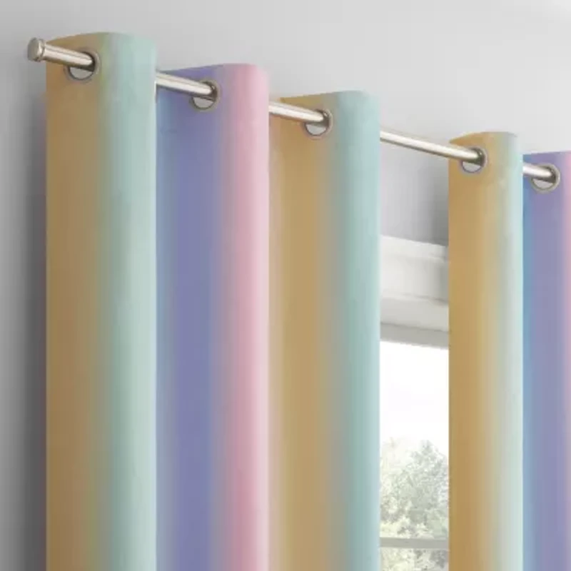 Eclipse Kids Rainbow Grommet Top Blackout Single Curtain Panel