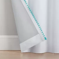 Eclipse Kids Tassel Rod Pocket Blackout Single Curtain Panel