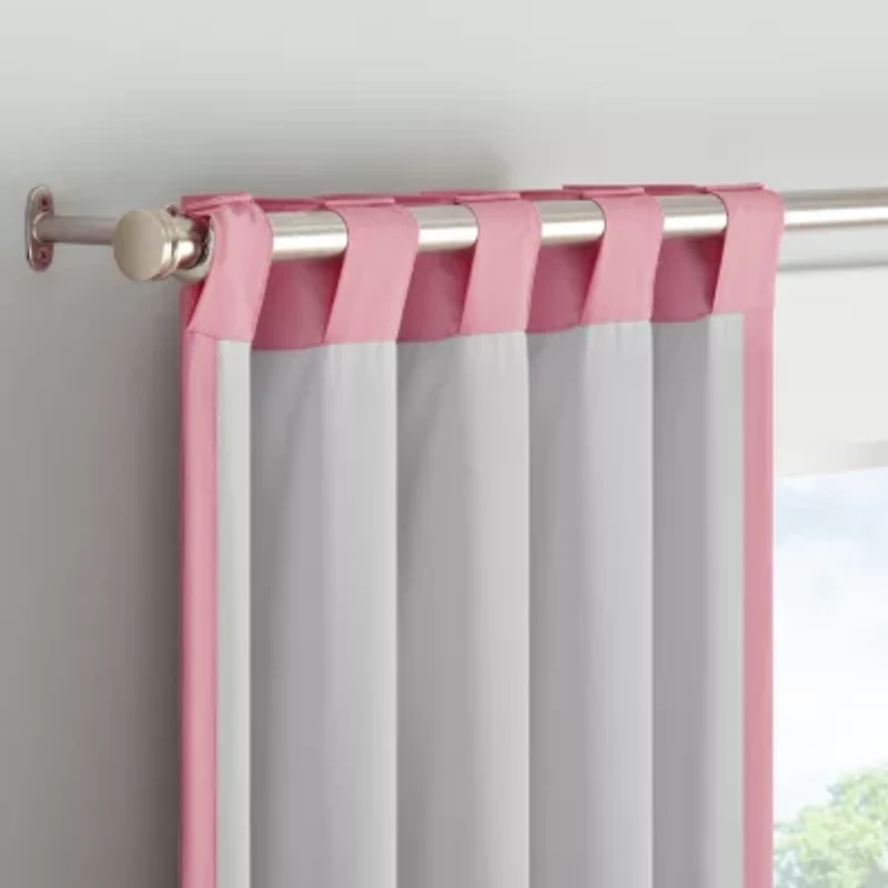 Eclipse Kids Tiered Ruffle Rod Pocket Blackout Single Curtain Panel