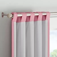 Eclipse Kids Tiered Ruffle Rod Pocket Blackout Single Curtain Panel