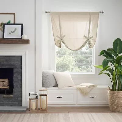 Mercantile Drop Cloth Light-Filtering Rod Pocket Single Tie-Up Shade