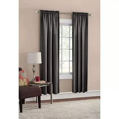 Eclipse Elvan Rod Pocket Light-Filtering Set of 2 Curtain Panel