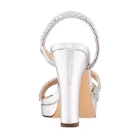 I. Miller Selwyn Womens Round Open Toe Block Heel Pumps