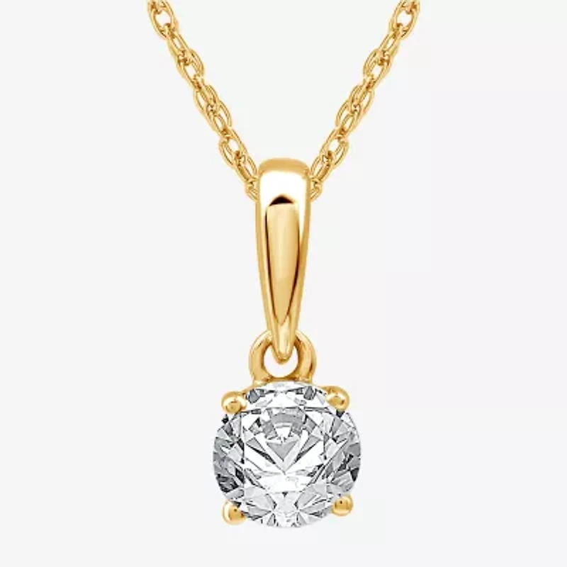 Ever Star (G / SI1-SI2) 1 CT. T.W. Lab Grown White Diamond 10K Gold Round 2-pc. Jewelry Set