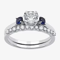 I Said Yes (H-I / I1) Womens 3/4 CT. T.W. Lab Grown White Diamond Sterling Silver Round Bridal Set