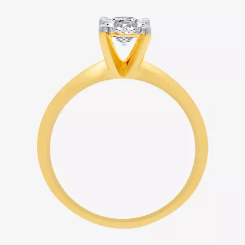 I Said Yes (H-I / I1) Womens 1 CT. T.W. Lab Grown White Diamond 14K Gold Over Silver Sterling Round Bridal Set